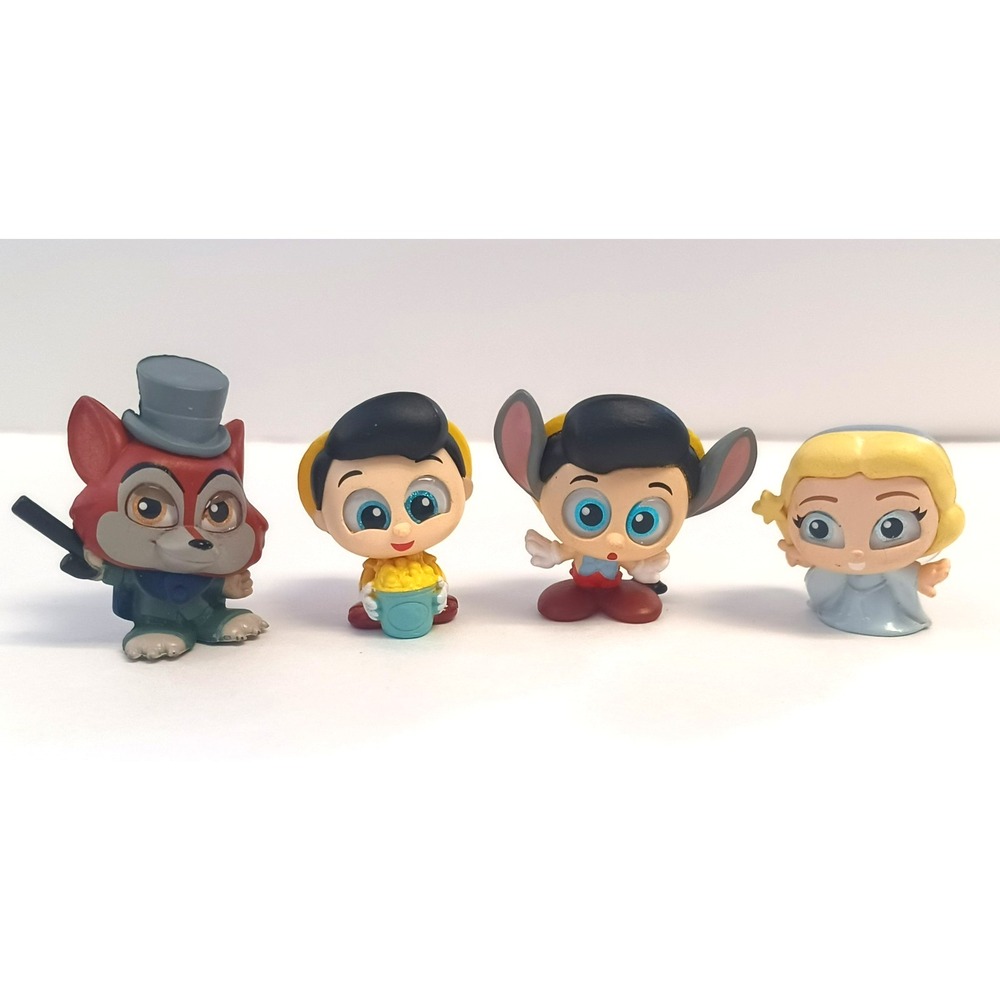 Disney Doorables Pinocchio Lot Ultra Rare Honest John Donkey Ears Blue Fairy 4pc